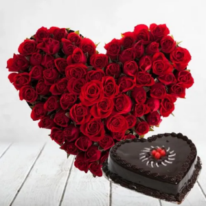 Chocolate Truffle Cake in Heart Shape